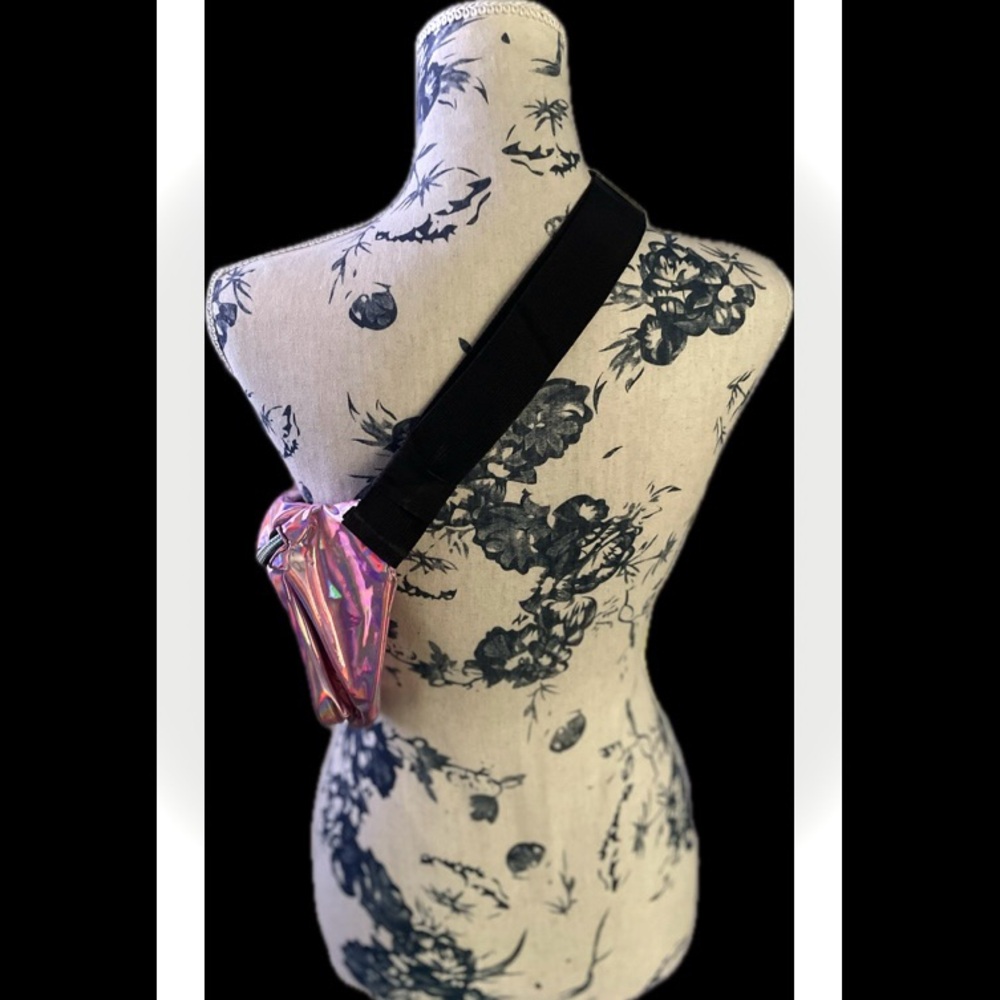 SOJOURNER | OS | Holographic Waterproof Crossbody Fanny Pack Waist Belt Bag NWOT